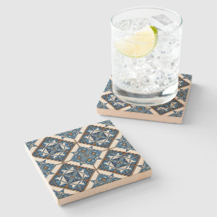 Mediterranean Tiles, Portuguese, Azulejo, Majolica Stone Coaster