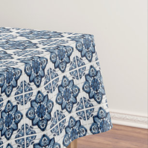 Mediterranean Tiles, Portuguese, Azulejo, Majolica Tablecloth