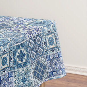 Mediterranean Tiles, Portuguese, Azulejo, Majolica Tablecloth