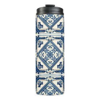 Mediterranean Tiles, Portuguese, Azulejo, Majolica Thermal Tumbler