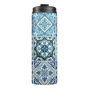Mediterranean Tiles, Portuguese, Azulejo, Majolica Thermal Tumbler