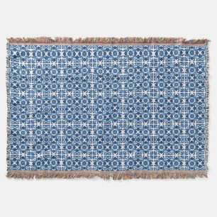 Mediterranean Tiles, Portuguese, Azulejo, Majolica Throw Blanket