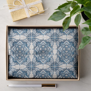 Mediterranean Tiles, Portuguese, Azulejo, Majolica Tissue Paper