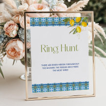 Mediterranean Tiles Ring Hunt Bridal Shower