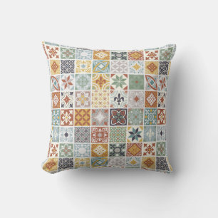 Mediterranean Tiles Throw Pillow