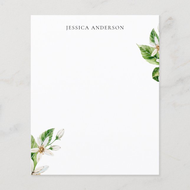 Mediterranean Tropical Foliage White Floral Custom (Front)