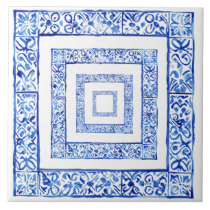 Mediterranean Tuscan Rustic Geometric  Tile
