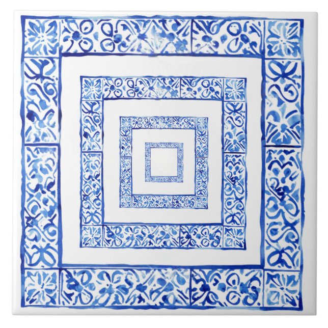 Mediterranean Tuscan Rustic Geometric  Tile (Front)