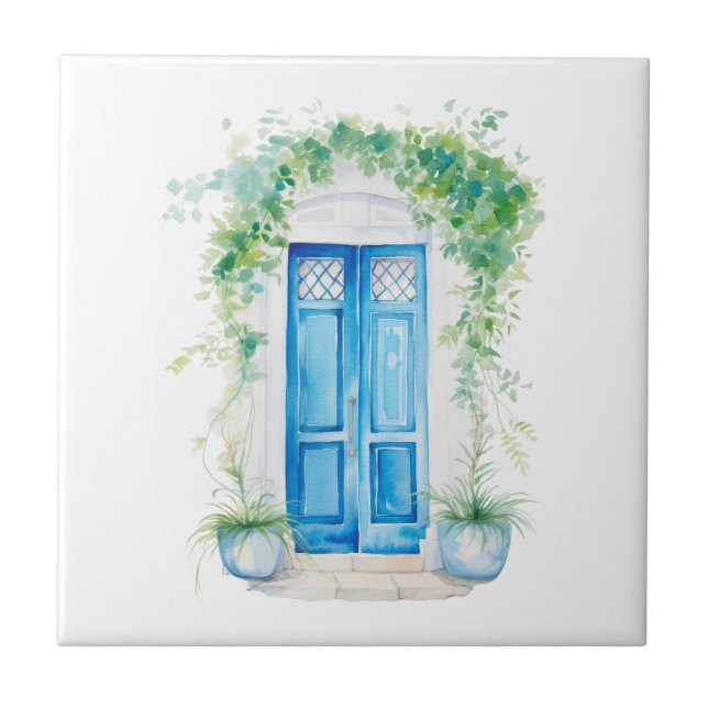 Mediterranean Tuscany Door with Greenery  Tile (Front)