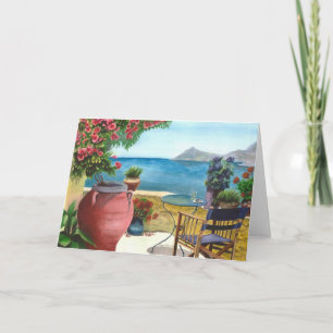 Mediterranean view Card
