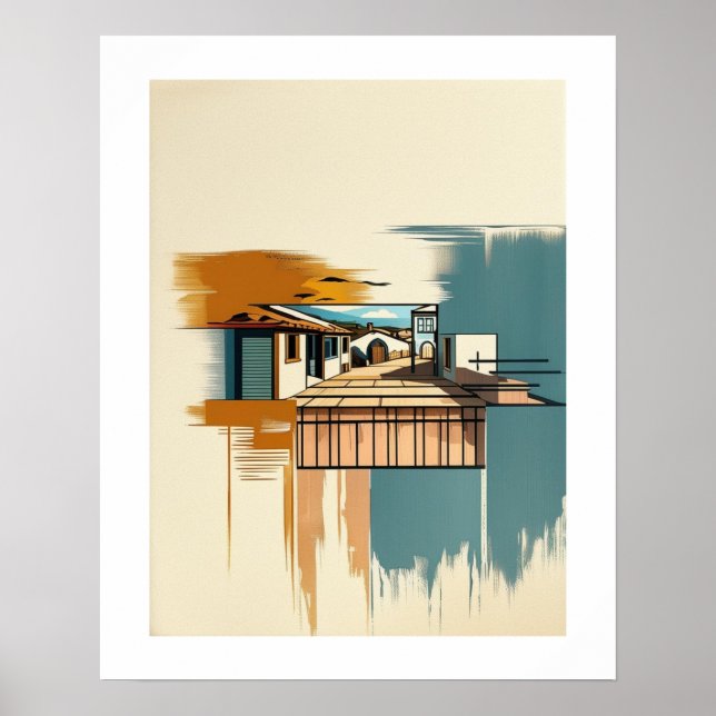 Mediterranean Villa Vintage Poster (Front)