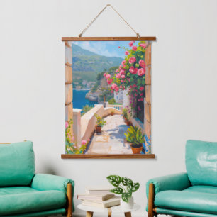 Mediterranean Walkway Hanging Tapestry