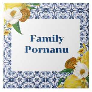 Mediterranean Warmth Personalized Charm Portugal  Tile