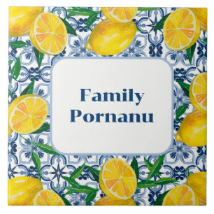 Mediterranean Warmth Personalized Charm Portugal  Tile