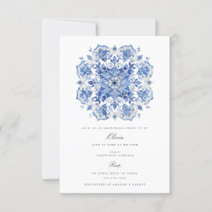 Mediterranean watercolor Bridal Shower Invitation