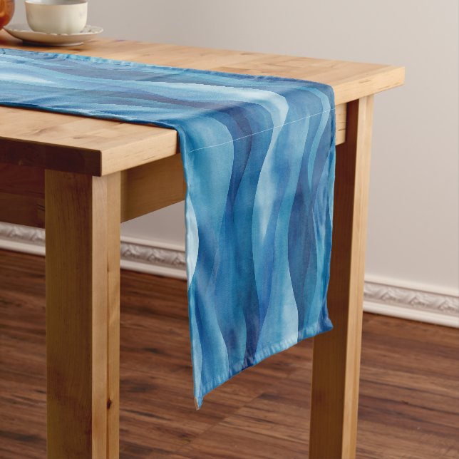 Mediterranean Waves Table Runner (In Situ)