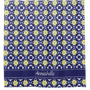 Mediterranean Yellow Blue Floral Tile Pattern Name
