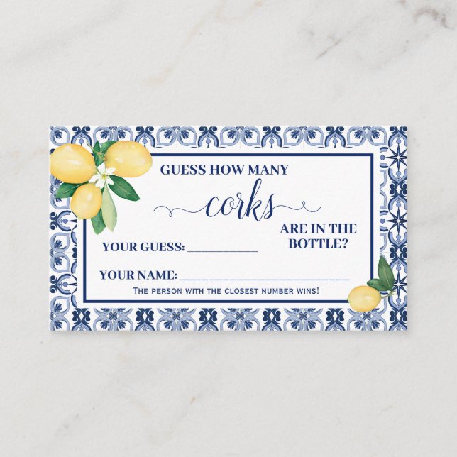Méditerranée Combien de Corks Douche Carte de jeu (Devant)