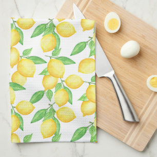Mediterrenean Citrus Lemon pattern Kitchen Towel