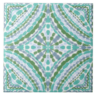 Meditteranean Blue Mint Mosaics Hand Painted Tile