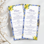 Meditterranean Style Wedding with italian tiles Program<br><div class="desc">Celebrate your special day with this cute Mediterranean-style wedding design, featuring traditional Italian tiles adorned with vibrant lemons and lush greenery. Perfect for a rustic, coastal, or Amalfi-inspired wedding, this elegant design captures the charm of Southern Italy with its intricate patterns and fresh citrus elements. Fully customizable with your wedding...</div>