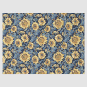 Medium Art Nouveau Sunflowers – 10lb, 17"x23" Tissue Paper