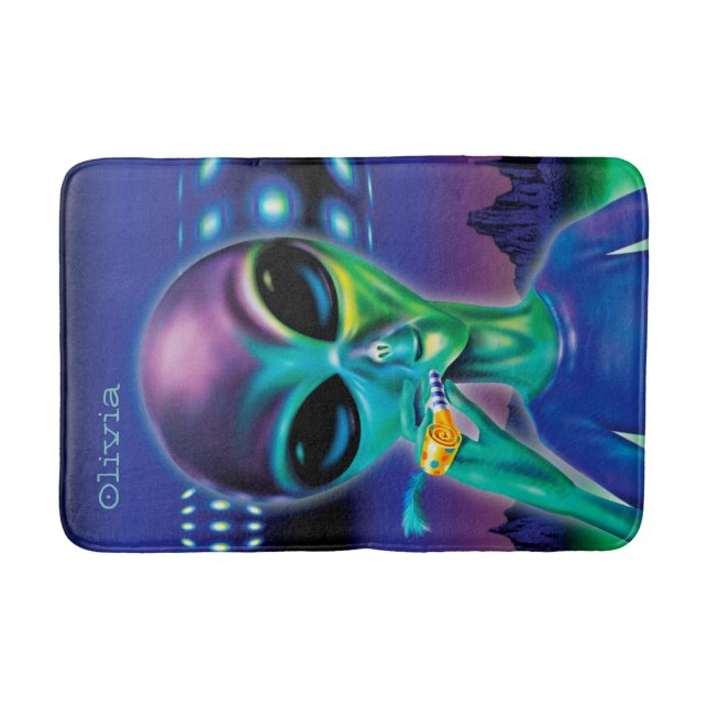 Medium bath mat Alien take me to your Party (Front)