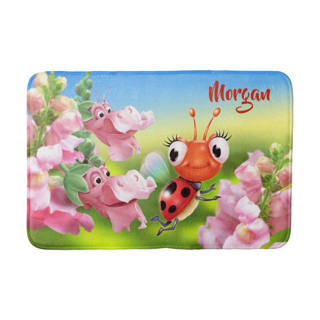Medium bath mat Snap Dragons Ladybug (Front)