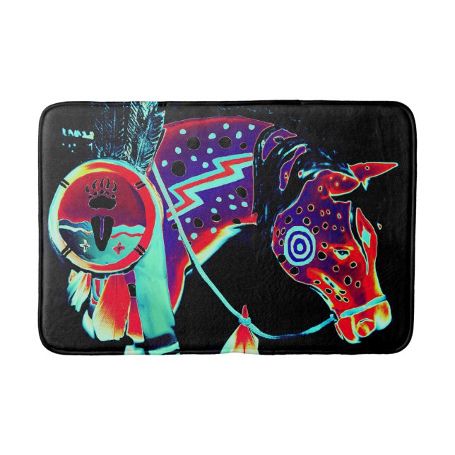 Medium Bath Mat with "Painted Pony" Design (Front)