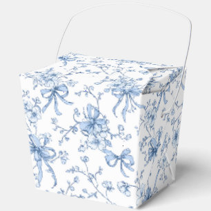 Medium Blue and White Coquette Favor Box