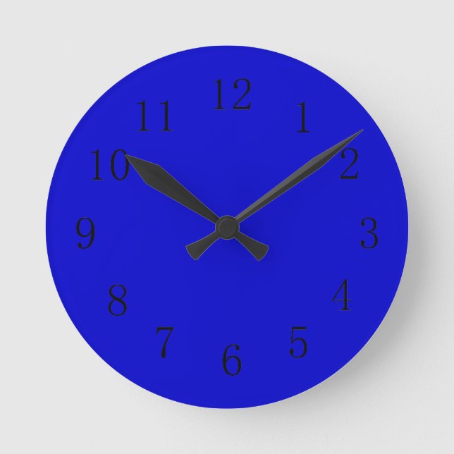 Medium Blue Kitchen Wall Clock (Front)