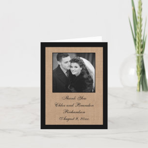 Medium Burlap Thank You Card