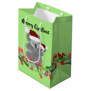 Medium Christmas Koalas Gift Bag