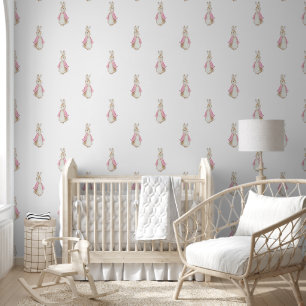 Medium Classic Pink Peter the Rabbit Beatrix Potte Wallpaper