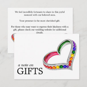 🌈 Medium Gift Note LGBTQ Painted With Love Enclosure Card