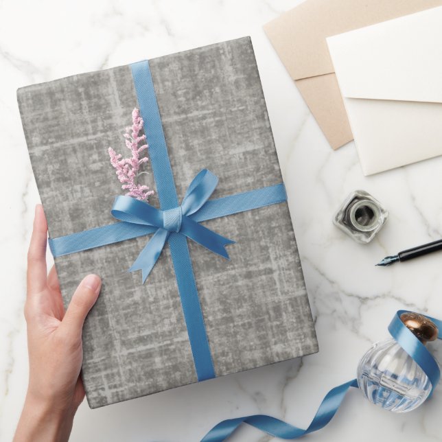 Medium Gray Linen Wrapping Paper (Gifting)