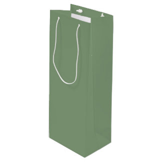 Medium Green Solid Colour Breakfast Room Green 81 Wine Gift Bag