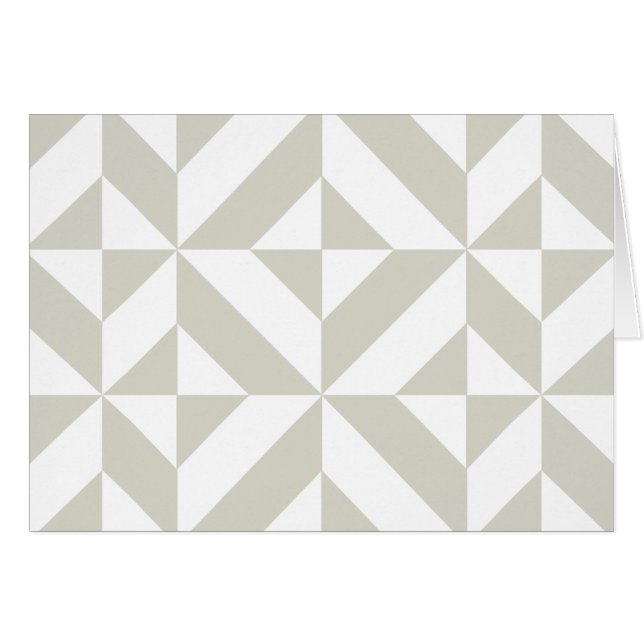 Medium Grey Geometric Deco Cube Pattern (Front Horizontal)