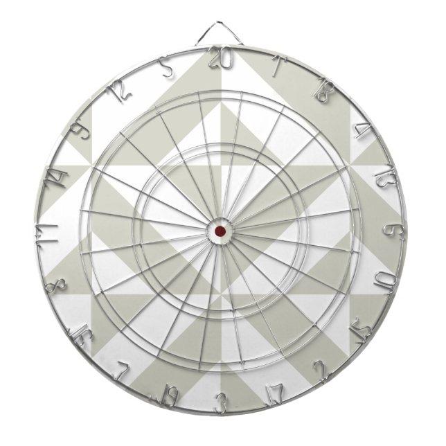 Medium Grey Geometric Deco Cube Pattern Dartboard (Front)