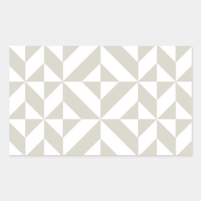 Medium Grey Geometric Deco Cube Pattern Sticker (Front)