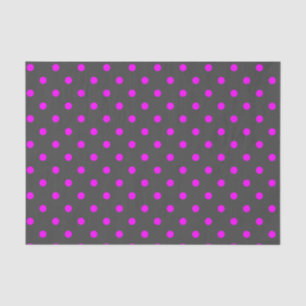 Medium Grey & Pink Polka Dots Tissue Paper