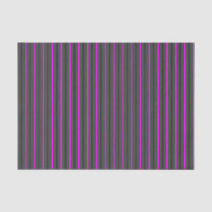 Medium Grey with Dark Grey & Pink Stripes Tissue Paper