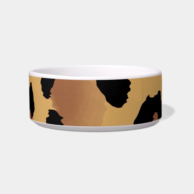 Medium Leopard Print Pet Bowl (Front)