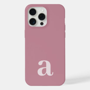 Medium Monogram Letter Purple Pink Minimalist iPhone 15 Pro Max Case