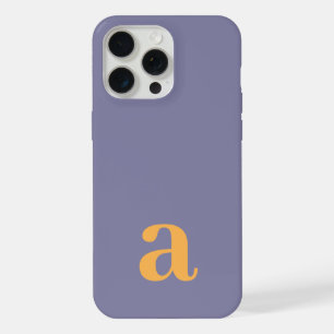 Medium Monogram Letter Yellow & Blue Minimalist iPhone 15 Pro Max Case