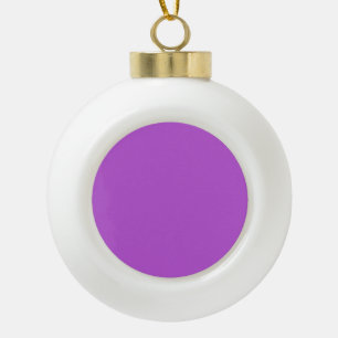 Medium Orchid Bold Colourful Ceramic Ball Christmas Ornament