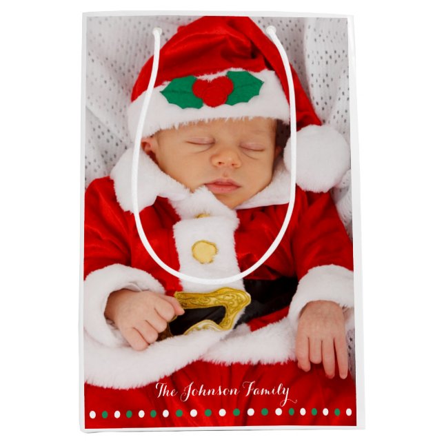 Medium Personalized Christmas Gift Bags (Front)