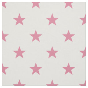 Medium Pink Stars (large scale) Fabric