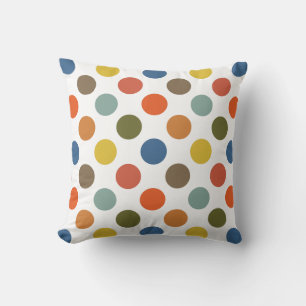 Medium Retro Dots Throw Pillow