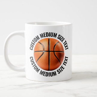 Medium Size Personalized Text Giant Basketball Mug